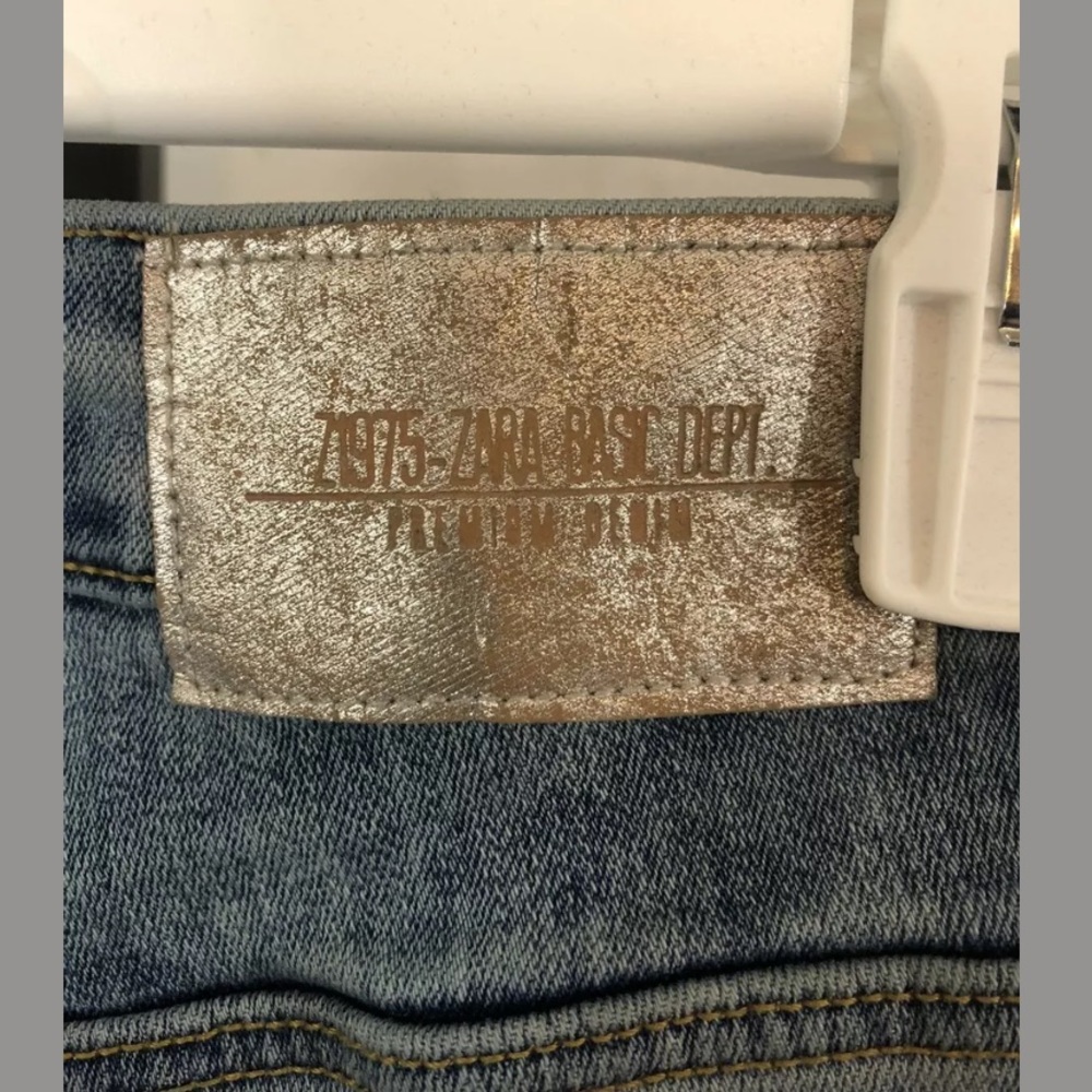 Zara Basic Z1975 Jeans Distressed Ripped Skinny - Picture 7 of 10